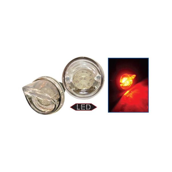 Paire Feux Ronds Arrière LED + Stop + clignotants - ACCROSPEED / Optique / Feu  arrière universel