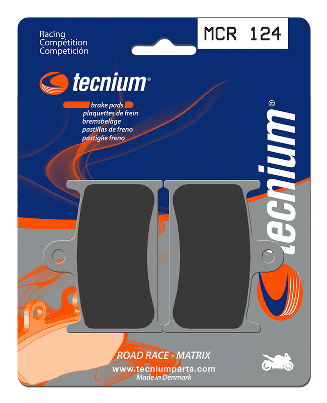 Plaquettes de frein TECNIUM Racing métal fritté carbone - MCR124 