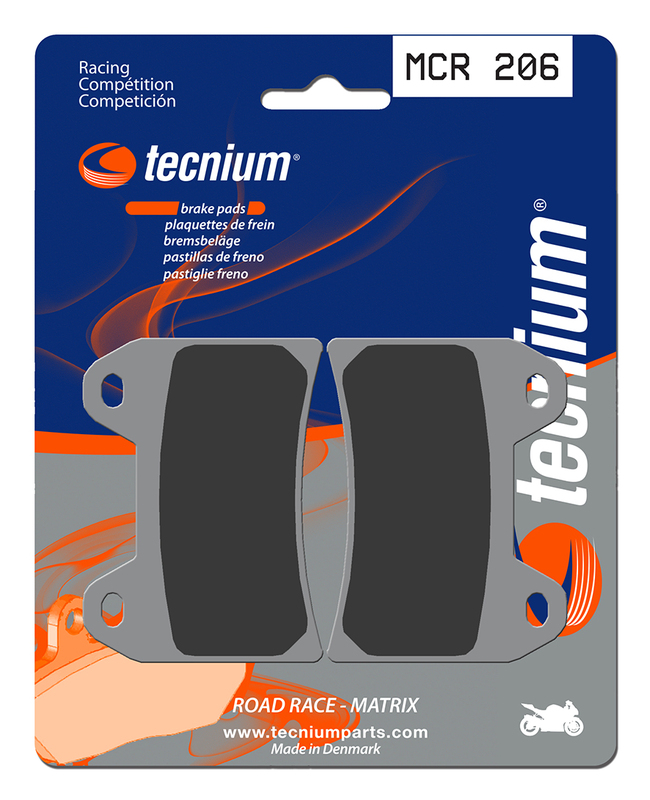 Plaquettes de frein TECNIUM Racing métal fritté carbone - MCR206 