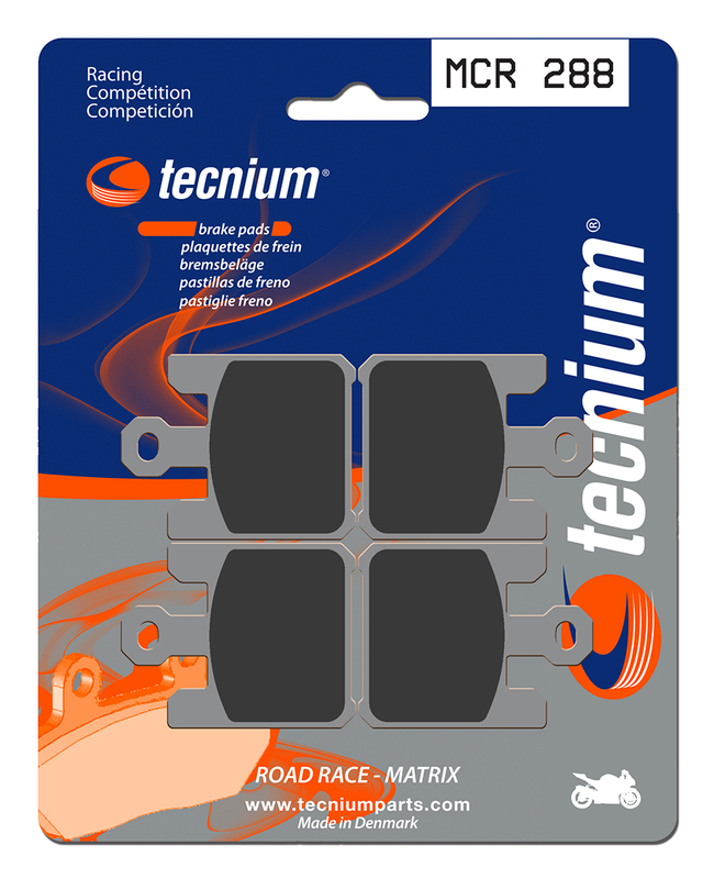 Plaquettes de frein TECNIUM Racing métal fritté carbone - MCR288 