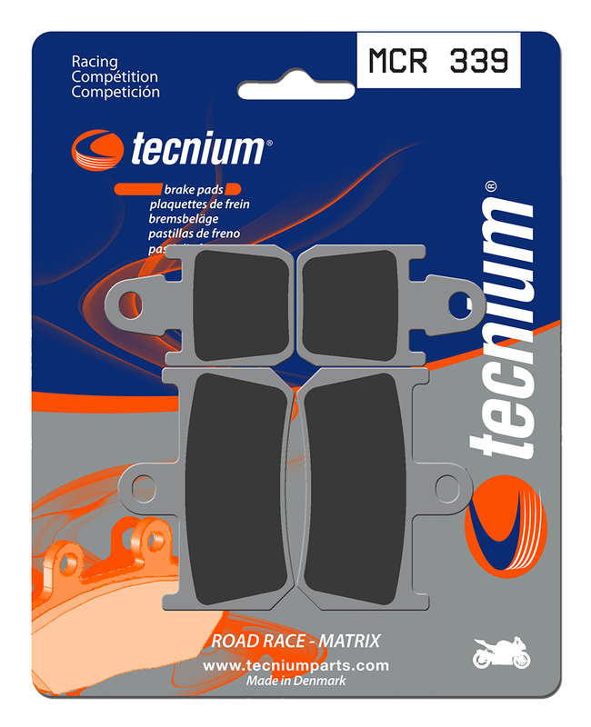 Plaquettes de frein TECNIUM Racing métal fritté carbone - MCR339 