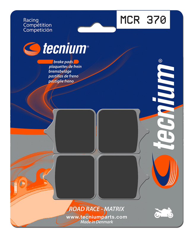 Plaquettes de frein TECNIUM Racing métal fritté carbone - MCR370 