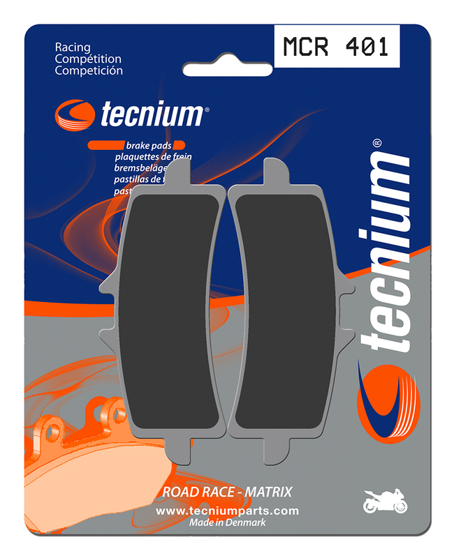 Plaquettes de frein TECNIUM Racing métal fritté carbone - MCR401 