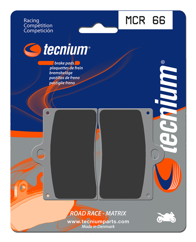 Plaquettes de frein TECNIUM Racing métal fritté carbone - MCR66 