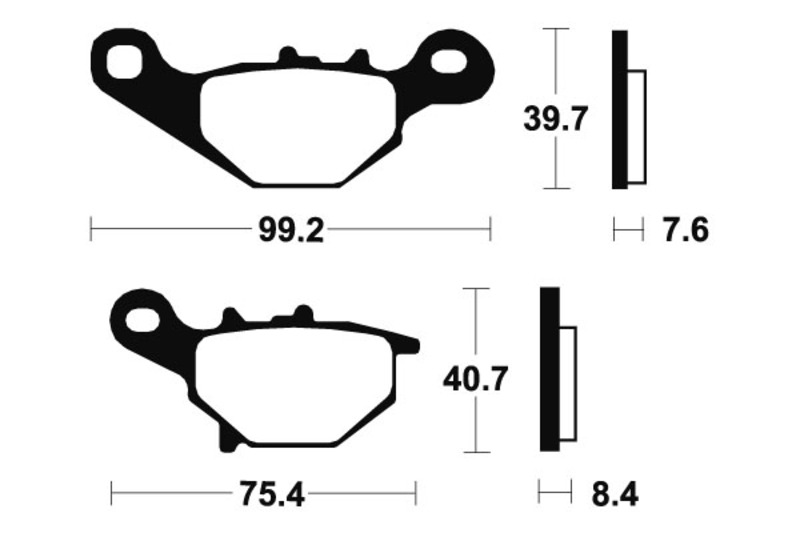 Plaquettes de frein TECNIUM Scooter organique - ME202 