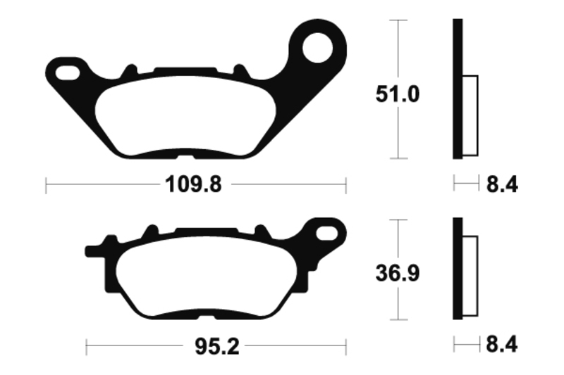 Plaquettes de frein TECNIUM Scooter organique - ME358 