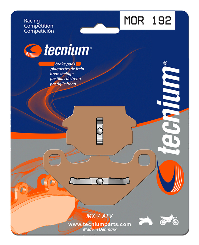 Plaquettes de frein TECNIUM Racing MX/Quad métal fritté - MOR192 