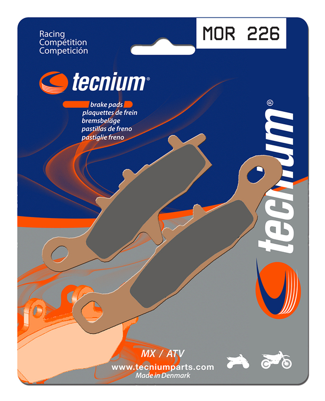 Plaquettes de frein TECNIUM Racing MX/Quad métal fritté - MOR226 