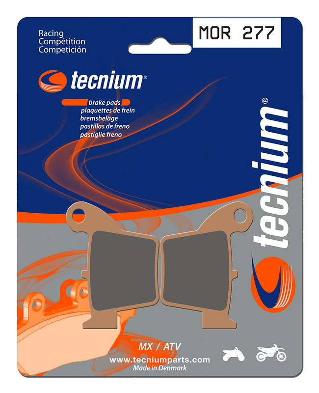 Plaquettes de frein TECNIUM Racing MX/Quad métal fritté - MOR277 