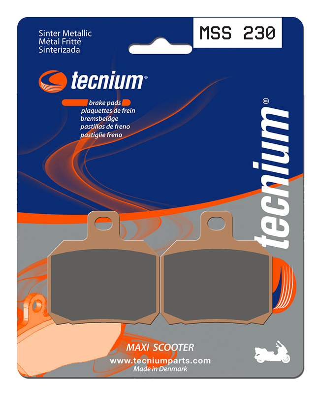 Plaquettes de frein TECNIUM Maxi Scooter métal fritté - MSS230 