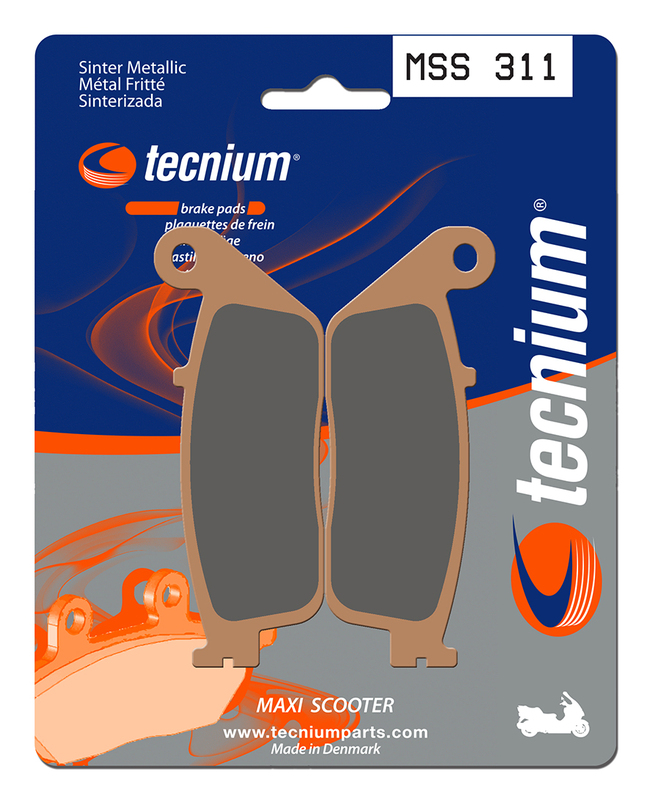 Plaquettes de frein TECNIUM Maxi Scooter métal fritté - MSS311 