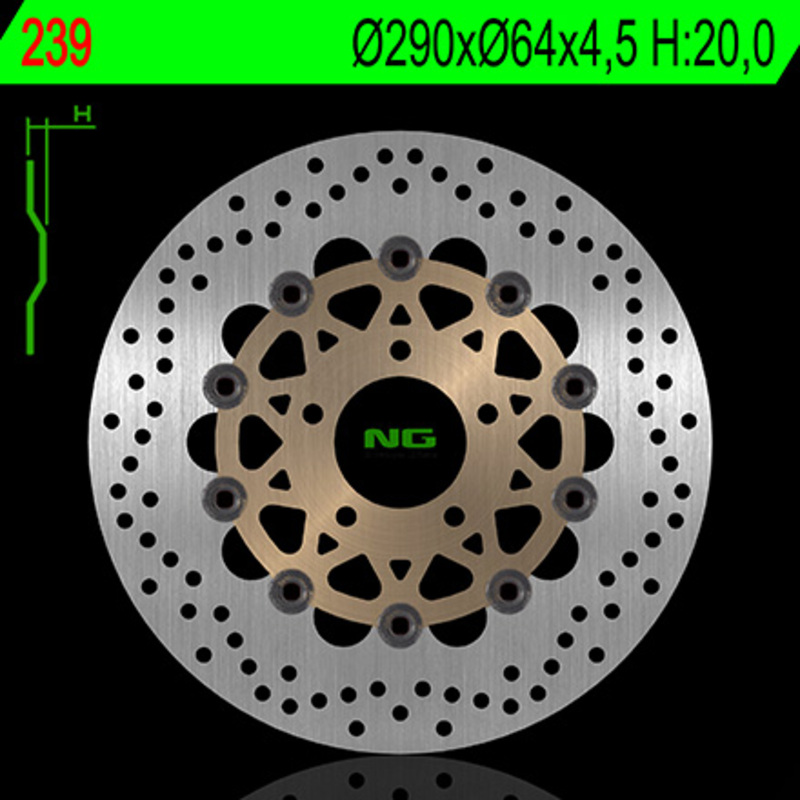 Disque de frein NG BRAKES rond flottant 