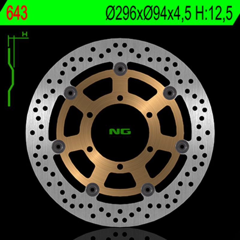 Disque de frein NG BRAKES rond flottant 