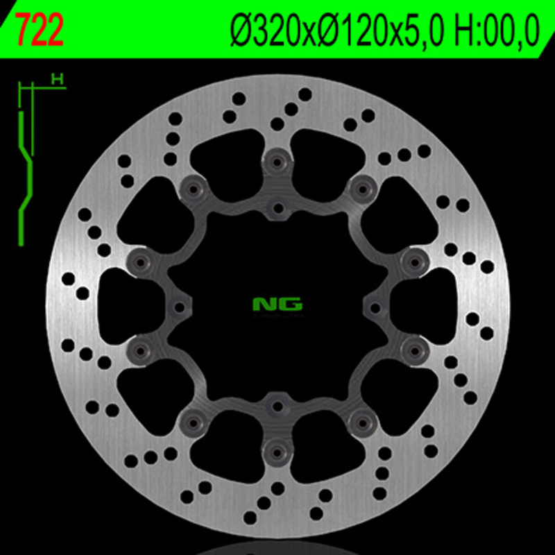 Disque de frein NG BRAKES rond flottant 