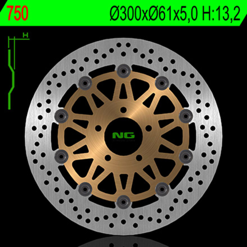 Disque de frein NG BRAKES rond flottant 