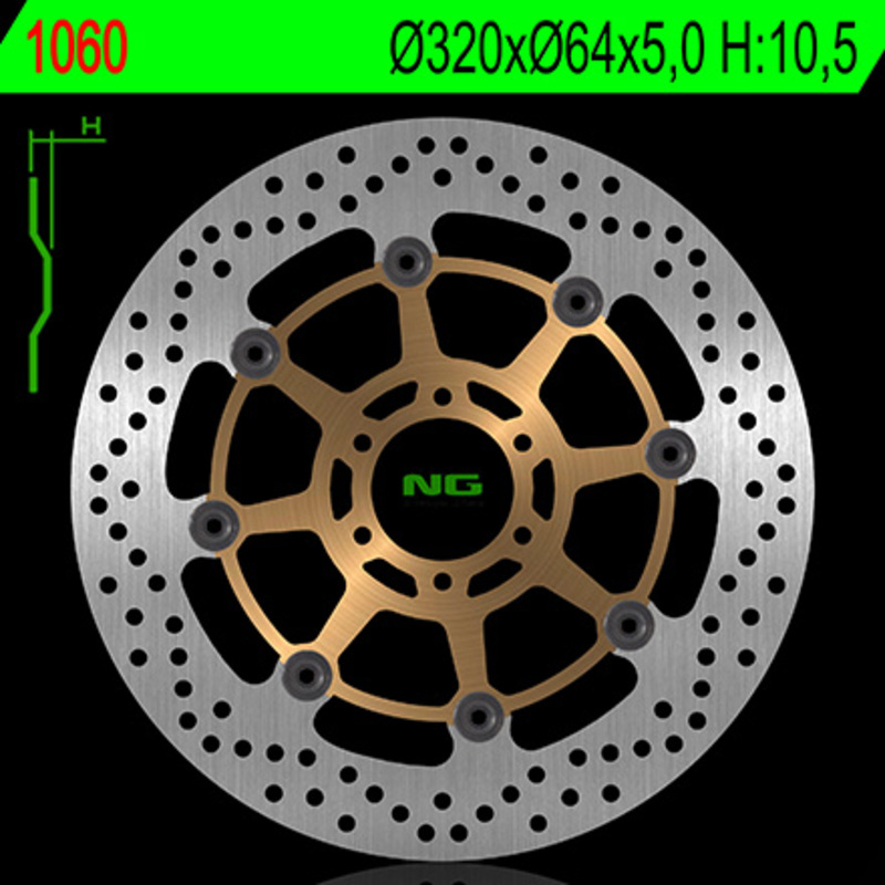 Disque de frein NG BRAKES rond flottant 