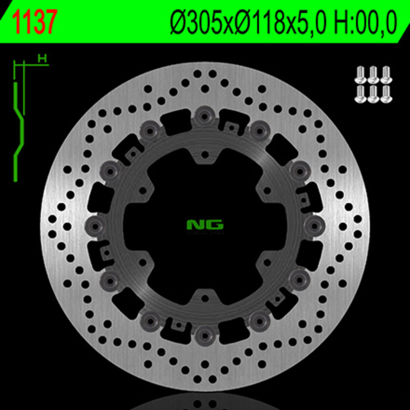 Disque de frein NG BRAKES rond flottant 