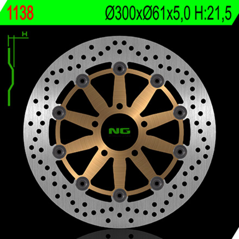 Disque de frein NG BRAKES rond flottant 