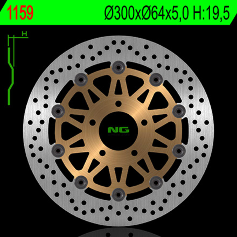 Disque de frein NG BRAKES rond flottant 