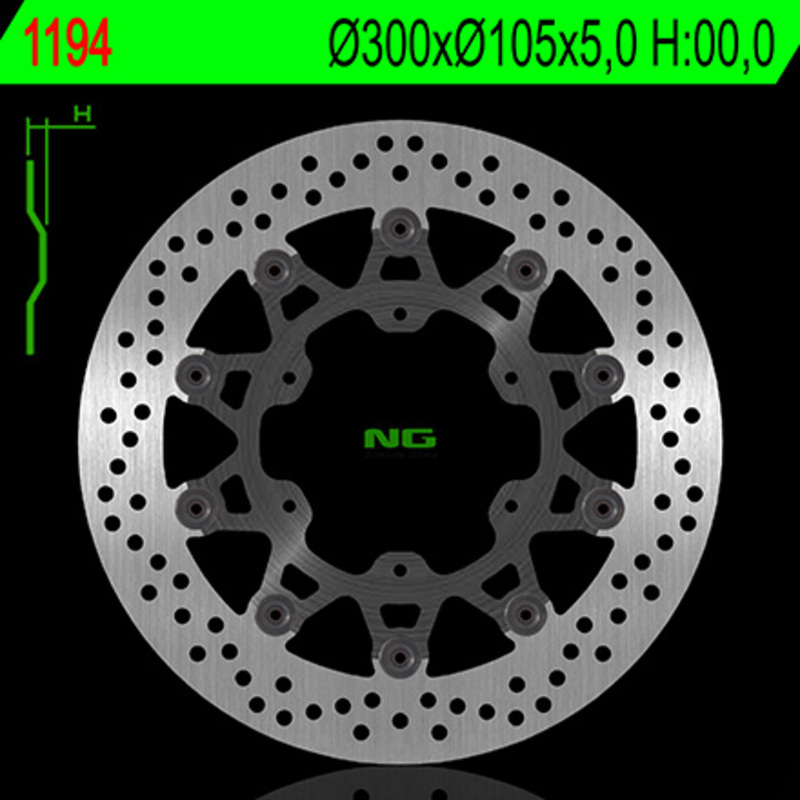 Disque de frein NG BRAKES rond flottant 