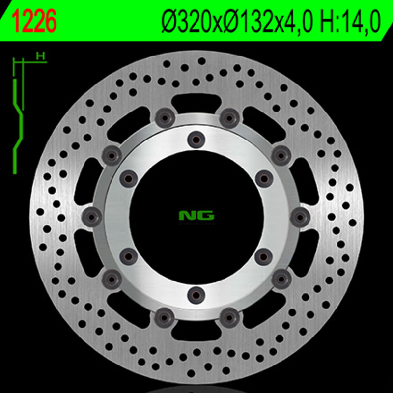 Disque de frein NG BRAKES rond flottant 