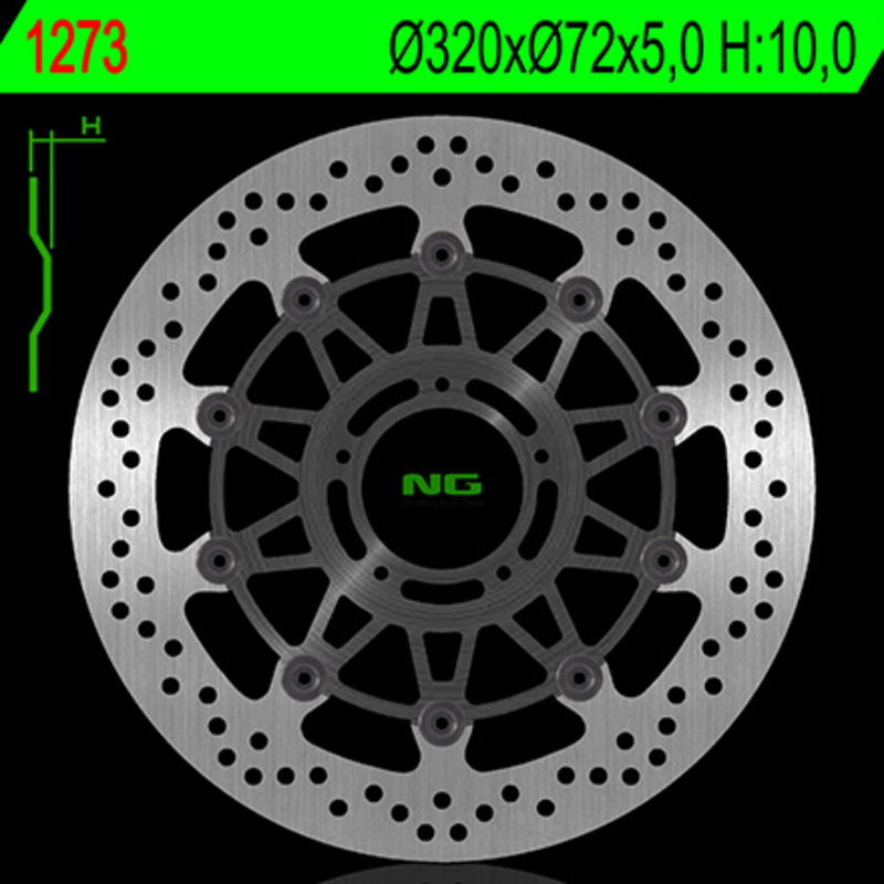 Disque de frein NG BRAKES rond flottant 