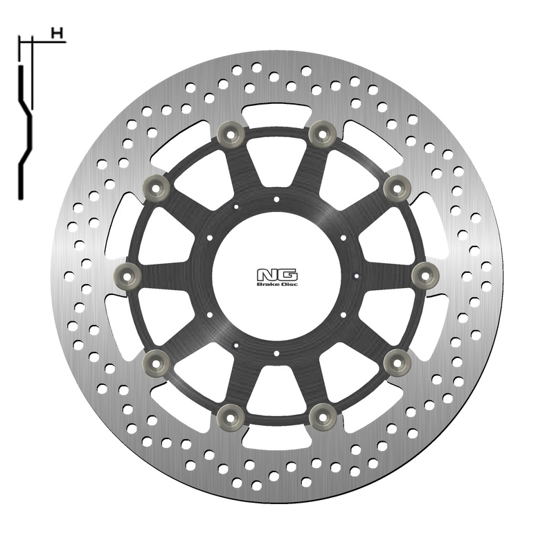 Disque de frein NG BRAKES rond flottant 