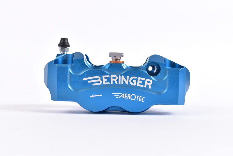 Etrier de frein radial gauche BERINGER Aerotec® 4 pistons Ø32mm entraxe 108mm bleu 