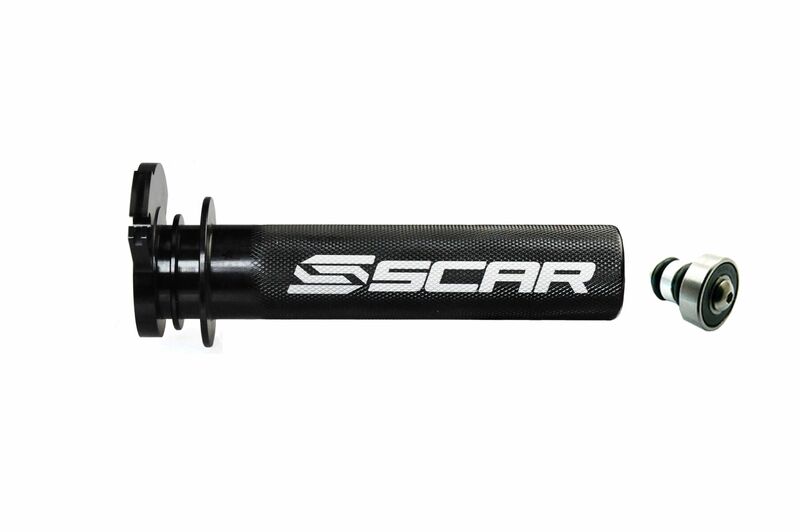 Barillet de gaz SCAR alu + roulement noir Yamaha YZ125/250/250X 