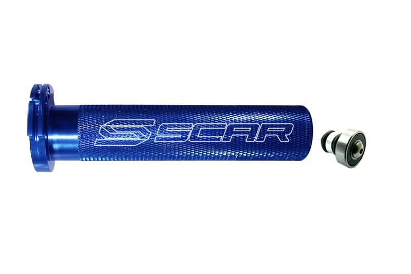 Barillet de gaz SCAR alu + roulement bleu Yamaha YZ65 