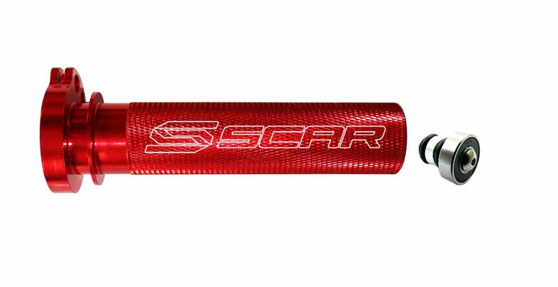 Barillet de gaz SCAR alu + roulement rouge Honda 
