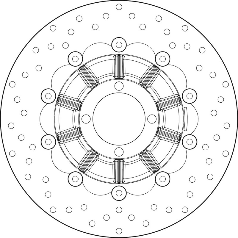 Disque de frein BREMBO Serie Oro rond flottant 