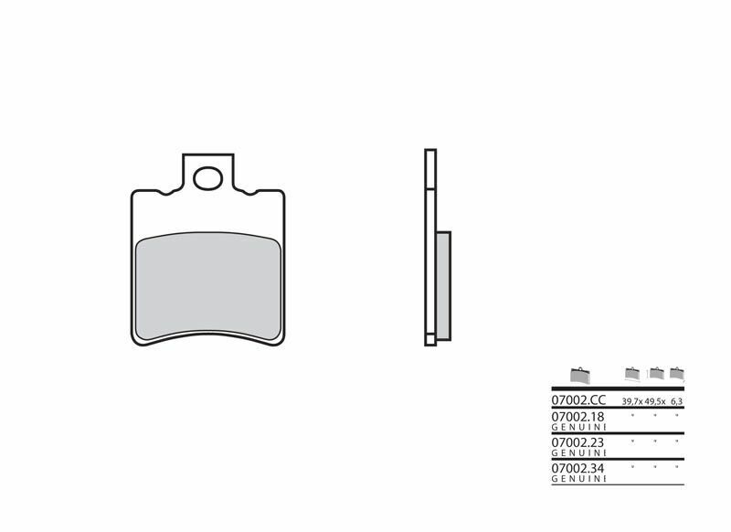 Plaquettes de frein BREMBO Scooter carbone céramique - 07002 