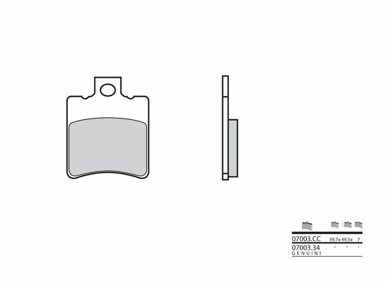 Plaquettes de frein BREMBO Scooter carbone céramique - 07003 