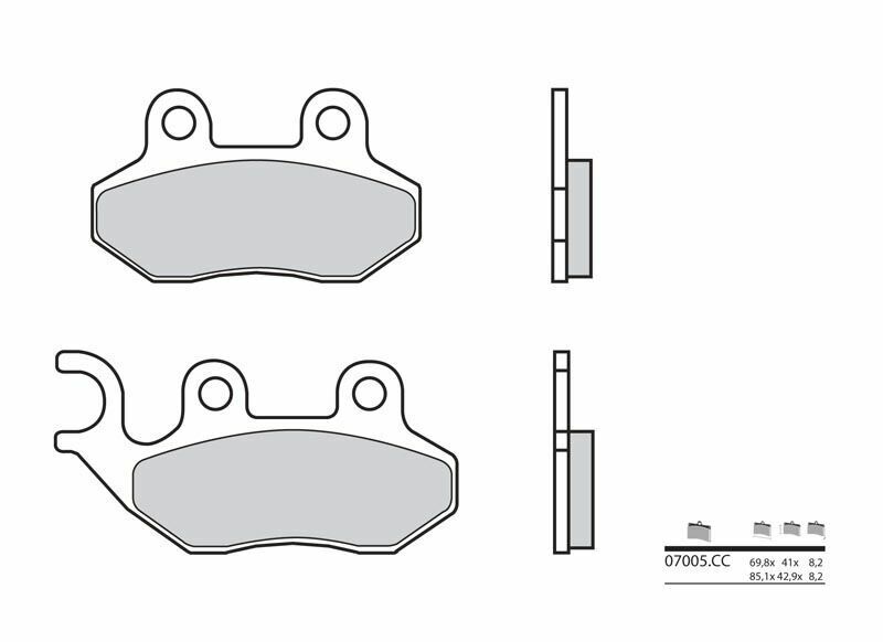 Plaquettes de frein BREMBO Scooter carbone céramique - 07005 