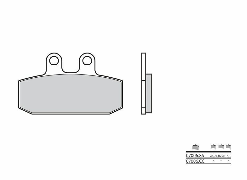 Plaquettes de frein BREMBO Scooter carbone céramique - 07006 