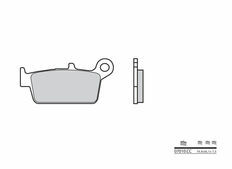 Plaquettes de frein BREMBO Scooter carbone céramique - 07010 