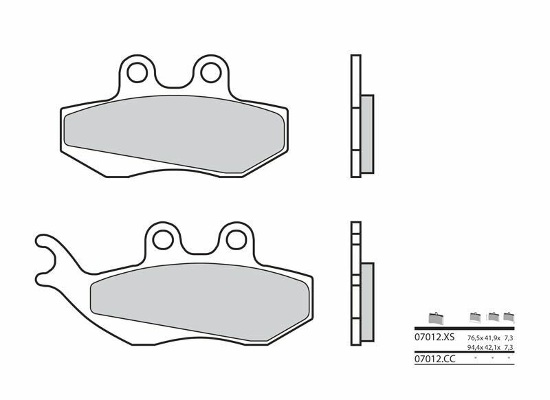 Plaquettes de frein BREMBO Scooter carbone céramique - 07012 