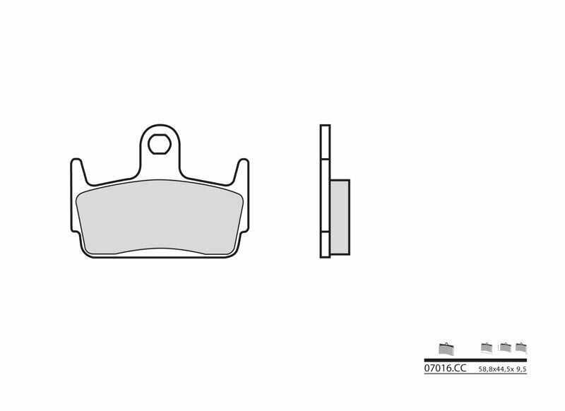 Plaquettes de frein BREMBO Scooter carbone céramique - 07016 