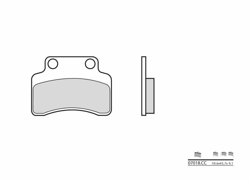 Plaquettes de frein BREMBO Scooter carbone céramique - 07018 