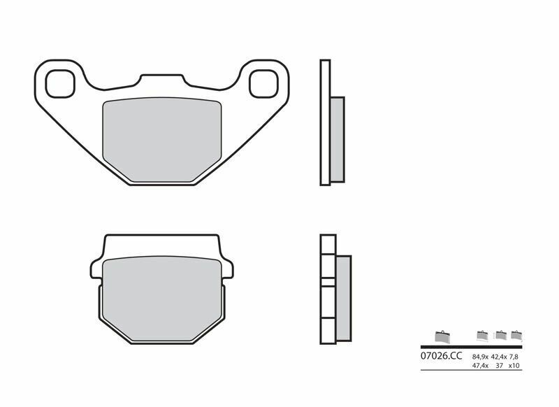 Plaquettes de frein BREMBO Scooter carbone céramique - 07026 