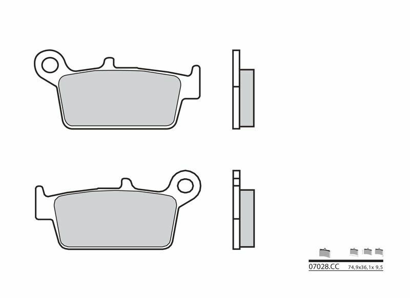 Plaquettes de frein BREMBO Scooter carbone céramique - 07028 