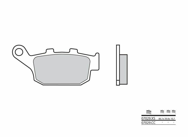 Plaquettes de frein BREMBO Scooter carbone céramique - 07029 