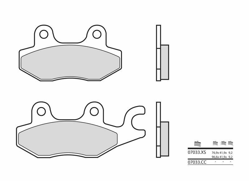 Plaquettes de frein BREMBO Scooter carbone céramique - 07033 