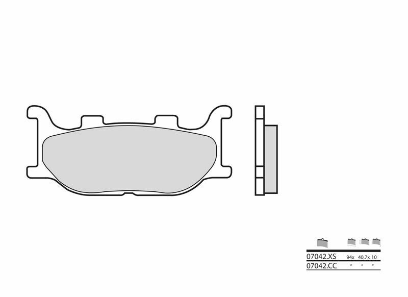 Plaquettes de frein BREMBO Scooter carbone céramique - 07042 