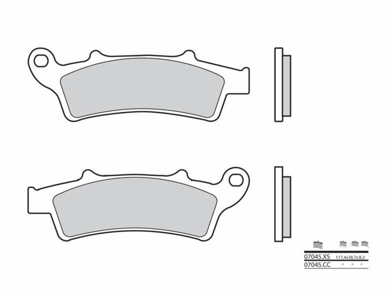 Plaquettes de frein BREMBO Scooter carbone céramique - 07045 