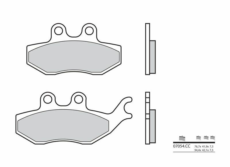 Plaquettes de frein BREMBO Scooter carbone céramique - 07054 