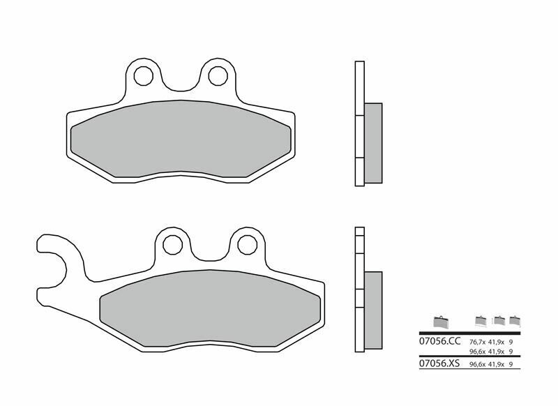 Plaquettes de frein BREMBO Scooter carbone céramique - 07056 