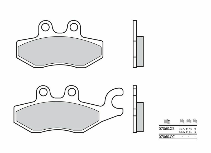 Plaquettes de frein BREMBO Scooter carbone céramique - 07060 