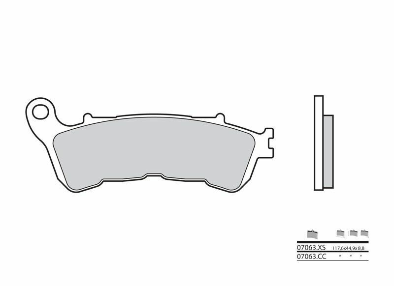 Plaquettes de frein BREMBO Scooter carbone céramique - 07063 